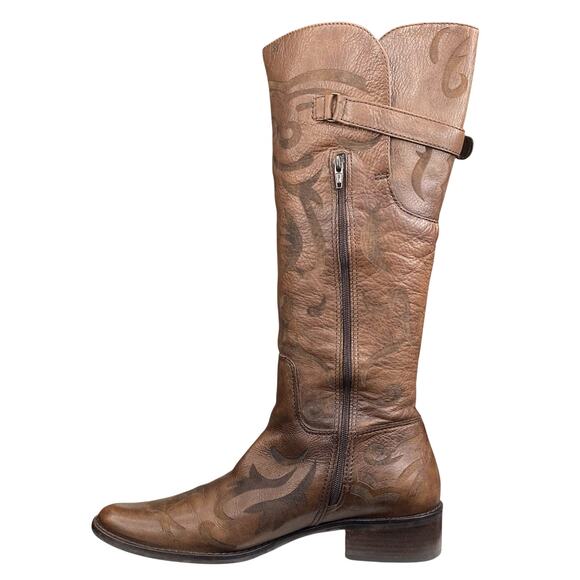 Matisse Women’s Creed Brown Leather Embossed Western Boot Size US 7 - Picture 2 of 12
